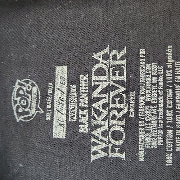 Pop Funko Panther Wakanda Forever Tee. Size XL - Picture 4 of 6